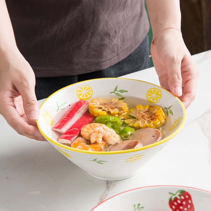 Frete grátis & tigela de macarrão instantâneo salada de arroz sopa de frutas forno microondas utensílios de mesa domésticos especiais