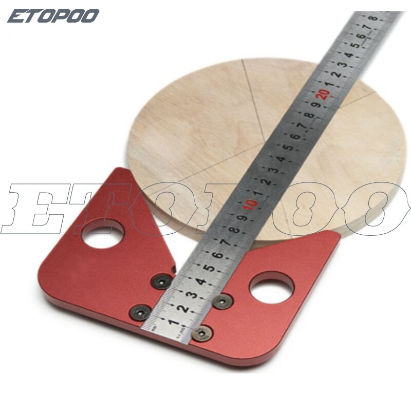 Règle de menuisier à angle de 45 degrés, règle à bois, règle à cœur rond, jauge de disposition, outils pour le travail du bois