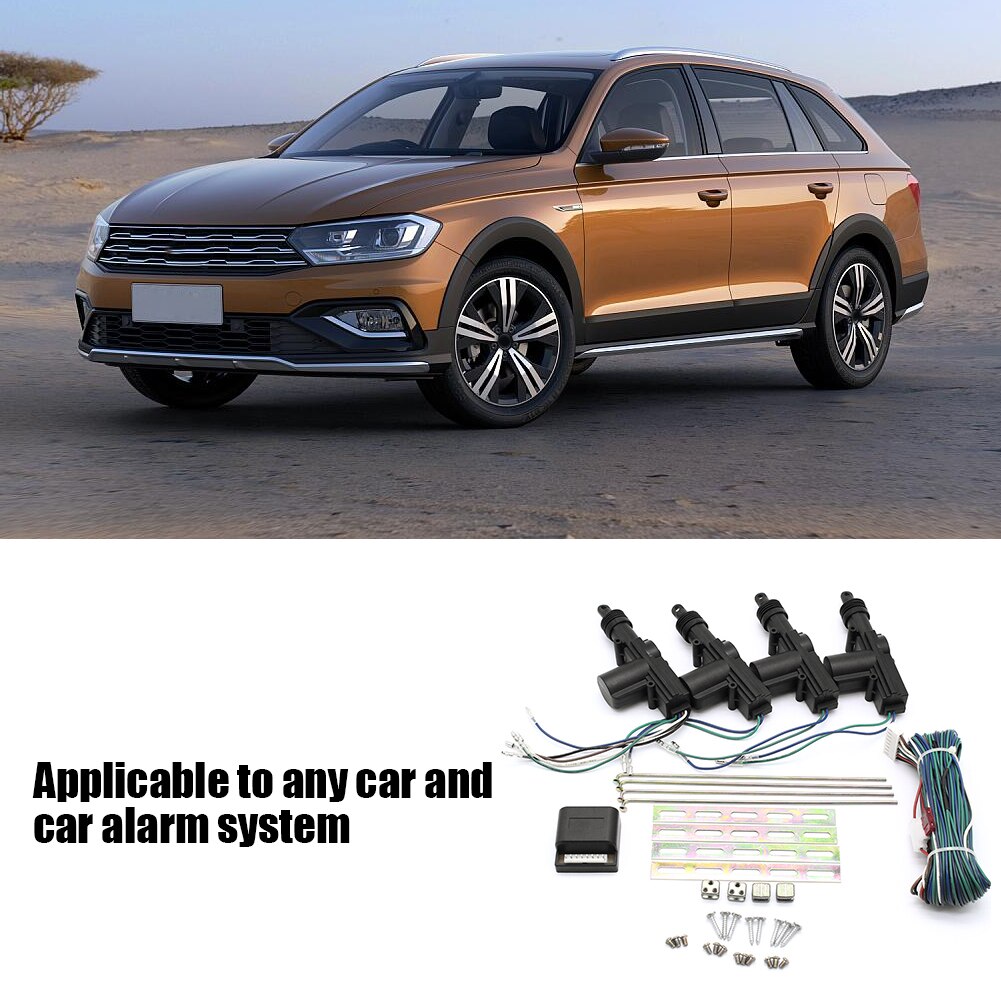 12V Universal Keyless Entry Locking Kit Auto Alarm System 4 Doors Central Keyless Entry System Locking Kit