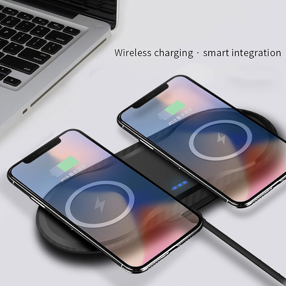 FDGAO 20W Veloce Qi Caricabatterie Senza Fili per Samsung S10 S20 doppio 10W Seggiolino Presto Stazione di Ricarica per iPhone 11 pro XR XS Airpods pro