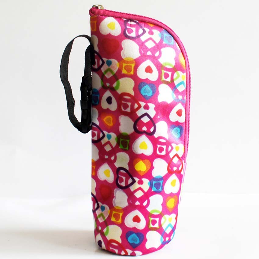 Kreskówki dla dzieci robić karmienia kubek butelka wody torba termiczna utrzymać ciepło Thermol termos robić przechowywania torba izolacyjna pokrywa dla robić butelek dla niemowląt: róża Hearts