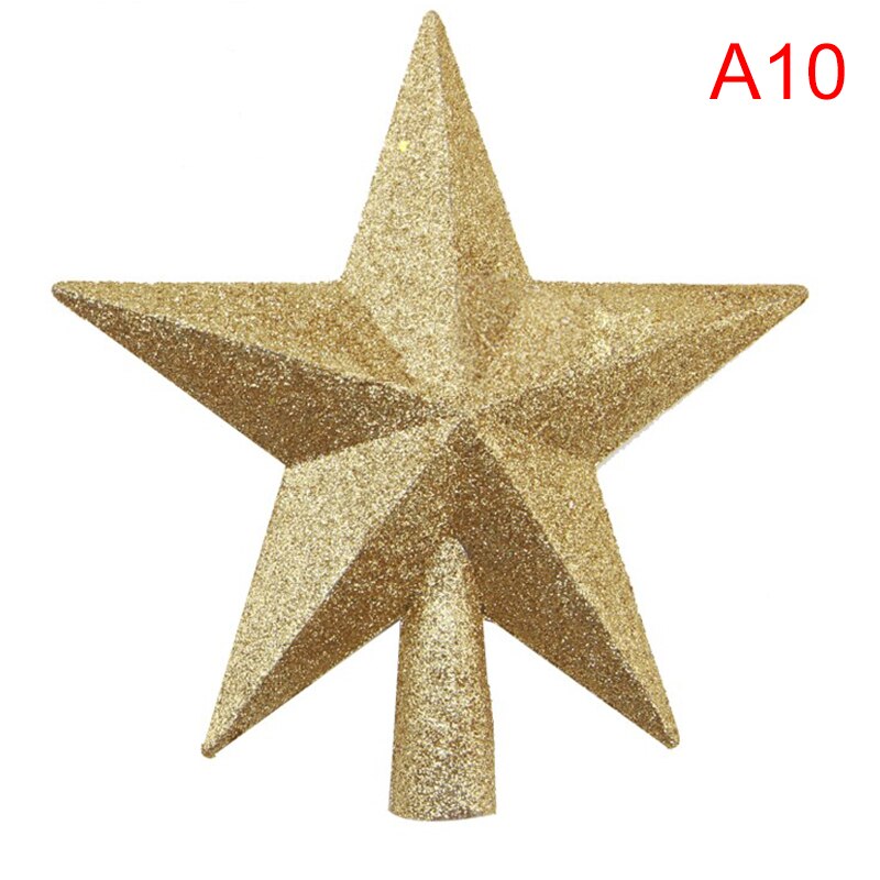 1pc glitter mini star julgran toppers röd guld silver mini star