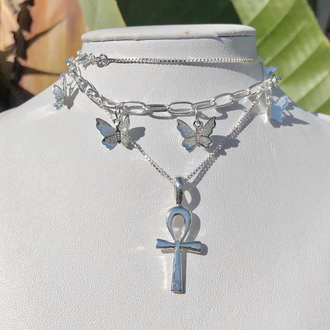 Europee e Americane attraverso-confine Ornamento anca-salto del Metallo Della Farfalla Della Collana Della Catena di Personalità