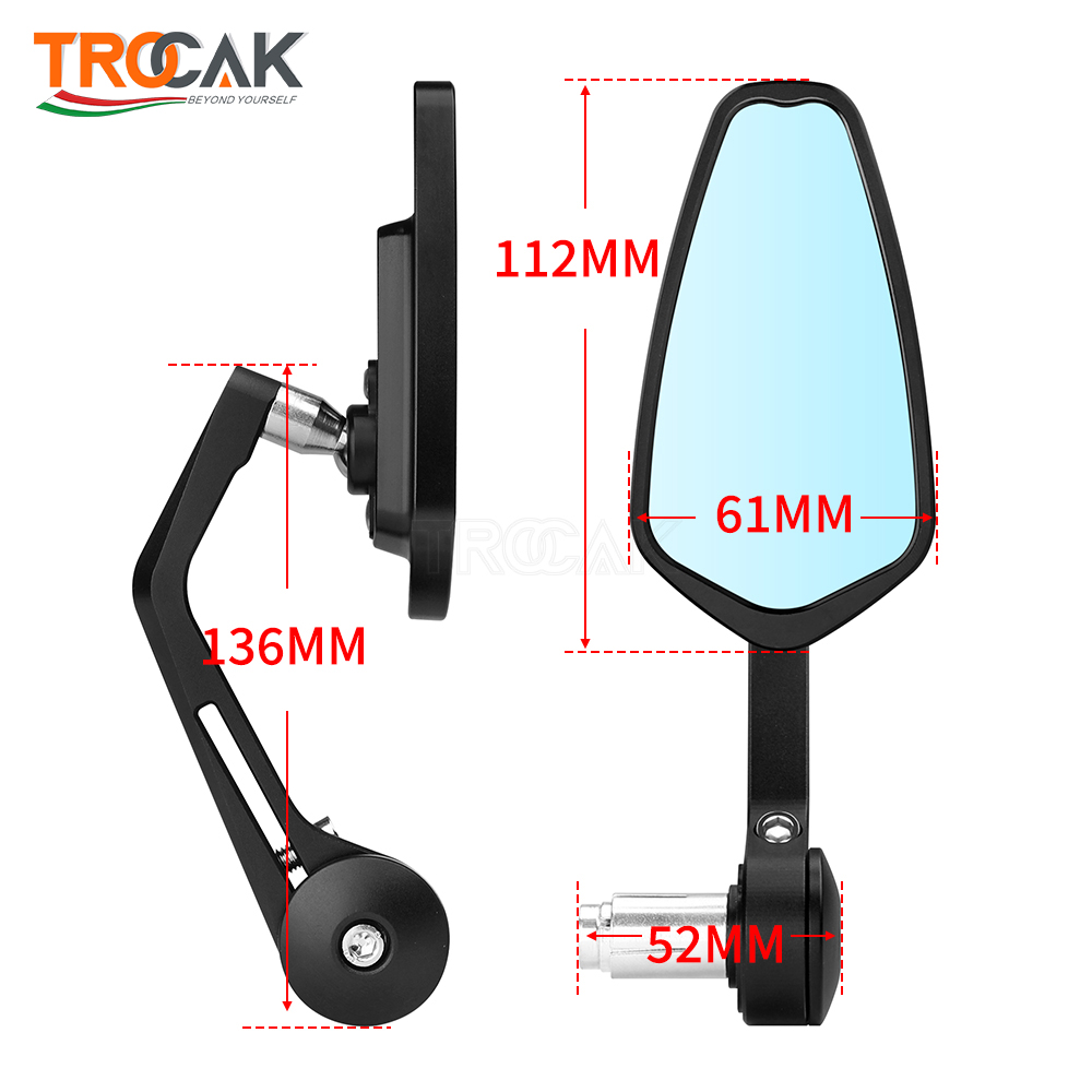 Motoraccessoires Achteruitkijkspiegels Anti-Glare Motor Stuur Zijspiegel Voor Scooters Atv Bike Universal