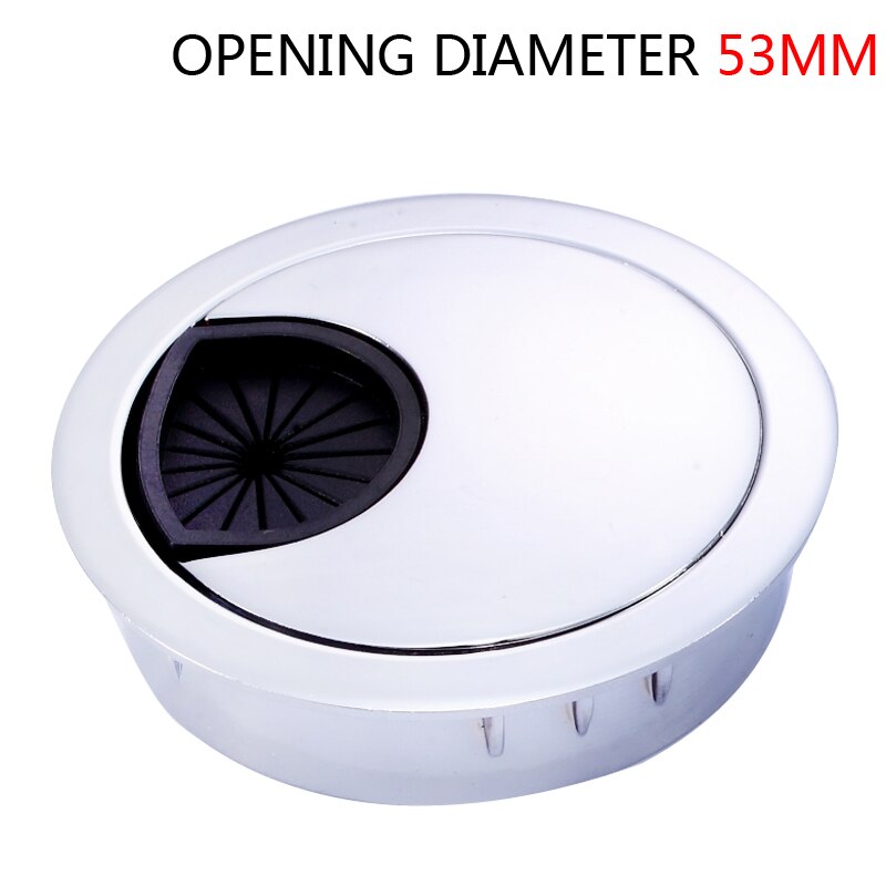 Myhomera sinkkiseos työpöytä lanka reiän kansi johdot kanavat pohja toimisto tietokone läpivienti pöytä kaapelin lähtöportti pinta linja laatikko 60mm: Väri b -53mm