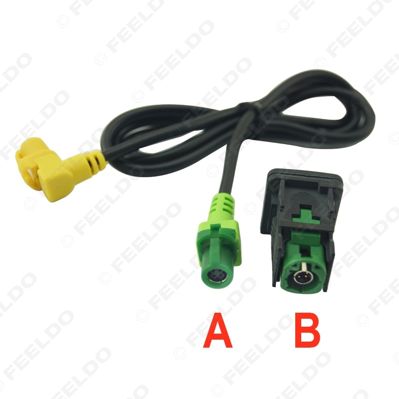 FEELDO coche OEM RCD510 RNS315 Cable USB con interruptor para VW Golf MK5 MK6 VI 5 6 Jetta CC Tiguan Passat B6 reposabrazos Posición # FD1698