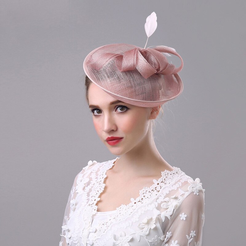 Rétro Style Lin Mariée Chapeau Haut-de-Forme Chapeau Net Européenne Britannique Coiffe Banquet Chapeau Haut-de-Forme Mariage chapeau De Mariée royale chapeau mariage mariée