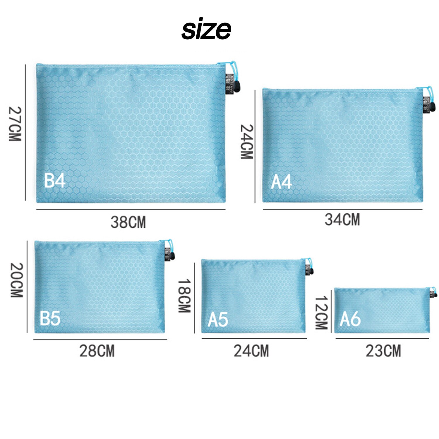 Zipper Paper File Folder Pouch Colorful Single Layer canvas Cloth Book Pencil Pen Case Bag File Document Bags supplies