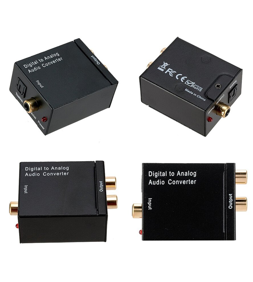 Dac Digitaal Naar Analoog Audio Converter Dac Coaxiale Audio Converter Decoder Hoofdtelefoon Spdif Optische Kabel Adapter Toslink Naar Rca