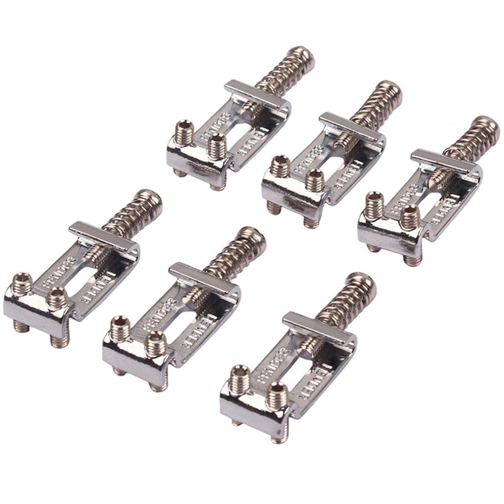 Roller Bridge, Tremolo Zadels Brug 6 stuks Elektrische Gitaar Tremolo Zadels Verchroomd Voor Elektrische Gitaar Voor Onderhoud En Reparatie Hun Instrument