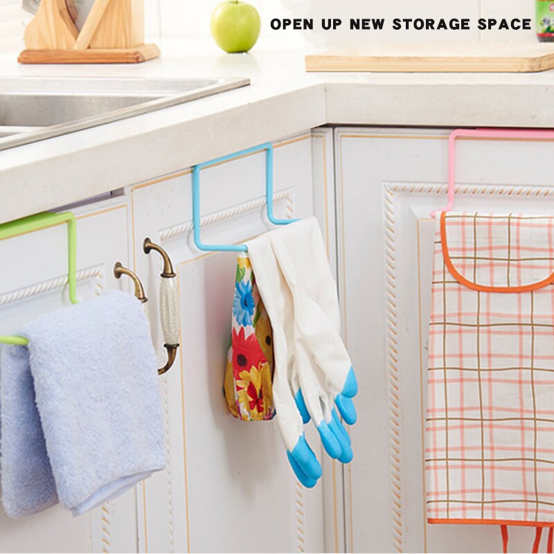 Towel Rack Hole-Free Seamless Bathroom Towel Rack Cabinet Door Back Rag Rack Hanger Shelf Household Items For kitchen