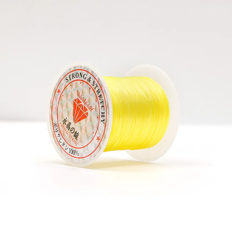10M/rollo de pulseras de cordón de cuentas de cristal elástico fuerte, línea de goma elástica, cuentas de joyería, collar de hilo, cordones para hacer bricolaje