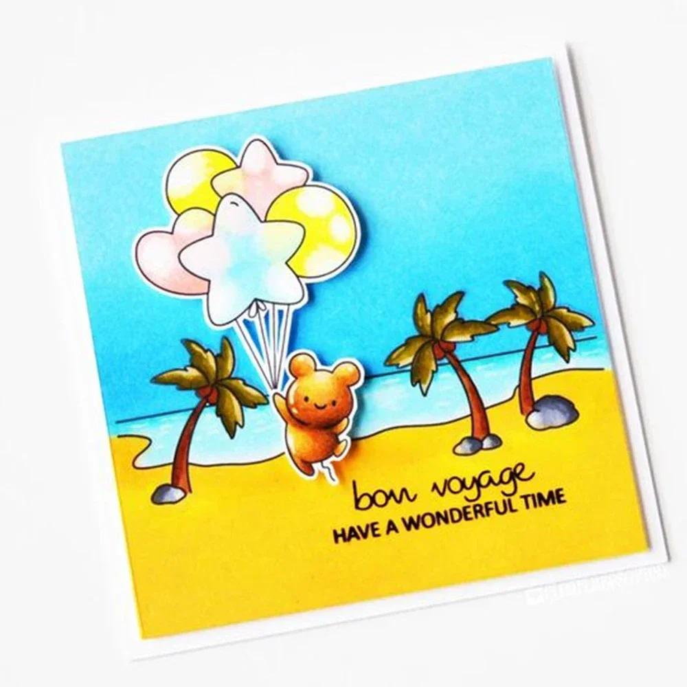 Ballonbos Sea Whale Peckish Knuffels Stempels en Stansmessen Zonnebloemen Alle Ingebouwde Stempel Voor DIY Scrapbooking Kaarten Maken