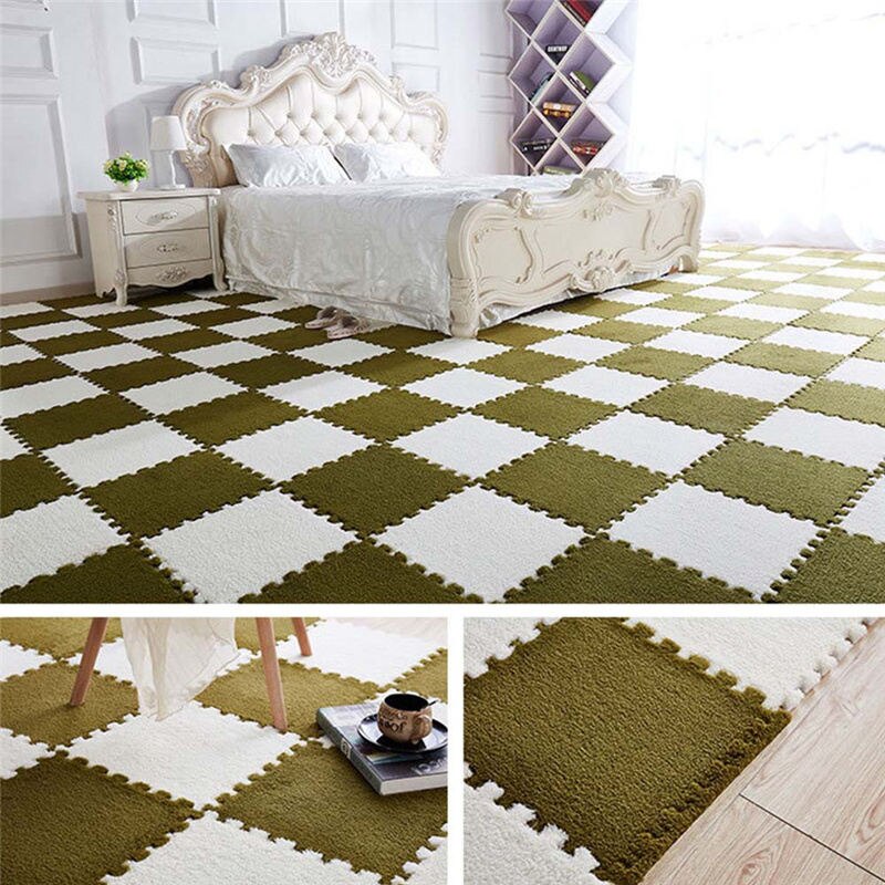 1pc 30*30CM épissage verrouillage mousse peluche tapis bébé jouer coussin salon chambre tapis tapis maison tapis de sol