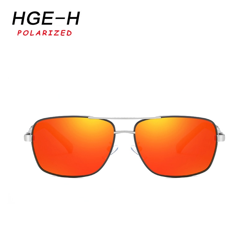 Hge-h mærke mænd aluminium solbriller polariserede  uv400 spejl mandlige solbriller kvinder til mænd 100%  uv rejsebriller  kd72