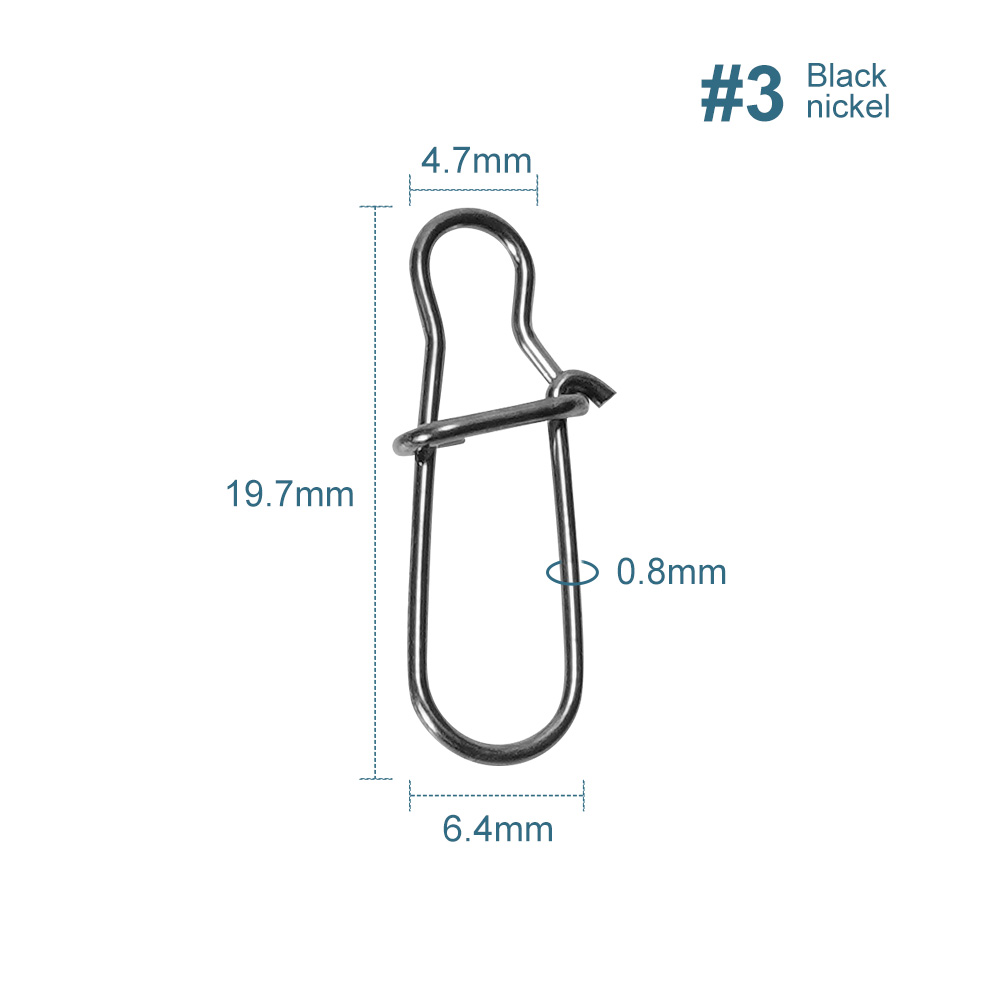 Noeby Stainless Steel Lock Snap Fishing Connector Fast Clip Swivel Solid Rings Safety Snaps Fishing Hook Tackle Snap: green