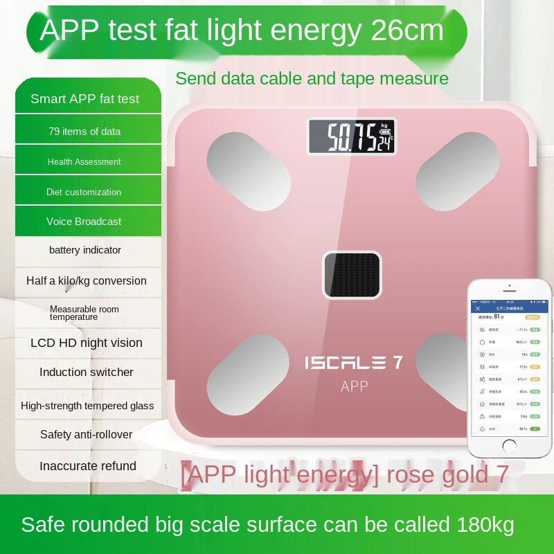 Balance électronique de luxe haut de gamme, Rechargeable, pour perte de poids, pour adulte: D