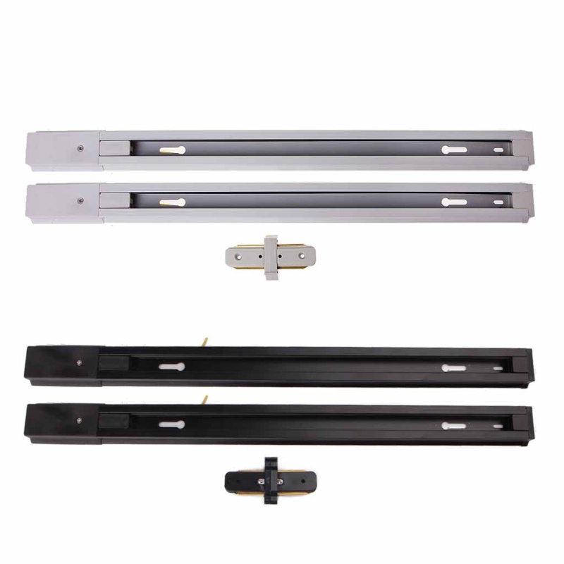 2 stuks Aluminium LED Track Light Met Connector Universele Rail Aluminium Spoor Licht