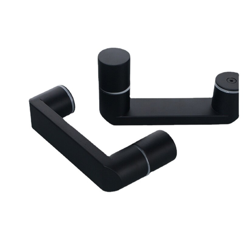 Glas Türgriff Schiebetür Matte Schwarz Bad Glas Tür Griffe Schwarz Dusche Zimmer knöpfe 145mm