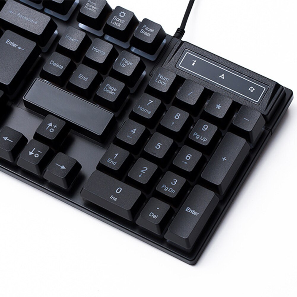 USB Wired Backlight Gaming Mechanical Keyboard Mouse Set Rainbow Backlit Desktop Computer Notebook General Computer Adapter