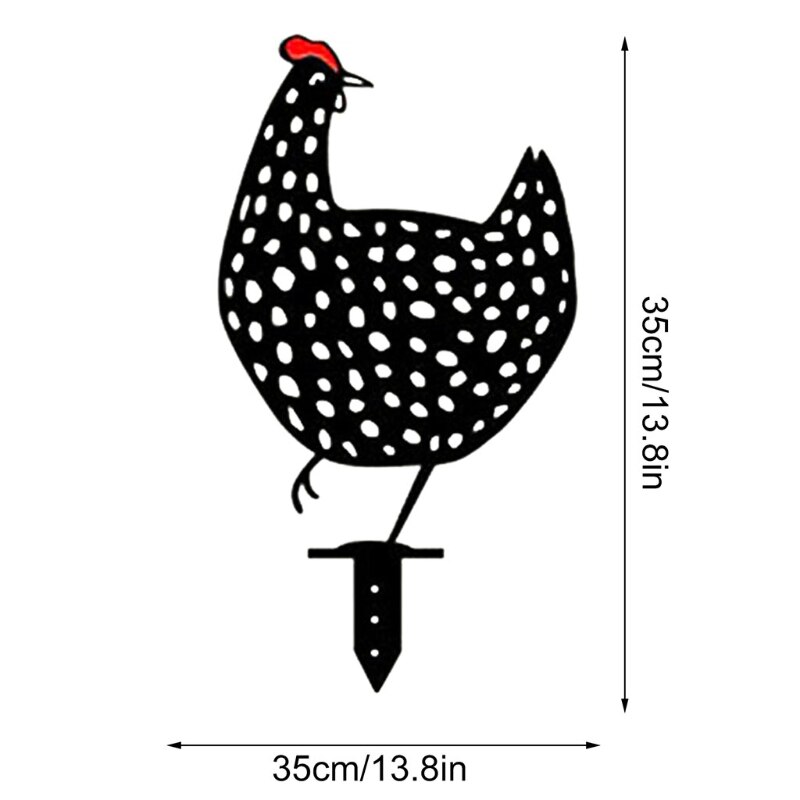 Gallo silueta Animal decoración de sombra de pelo estaca jardín jardinería decorar U90A