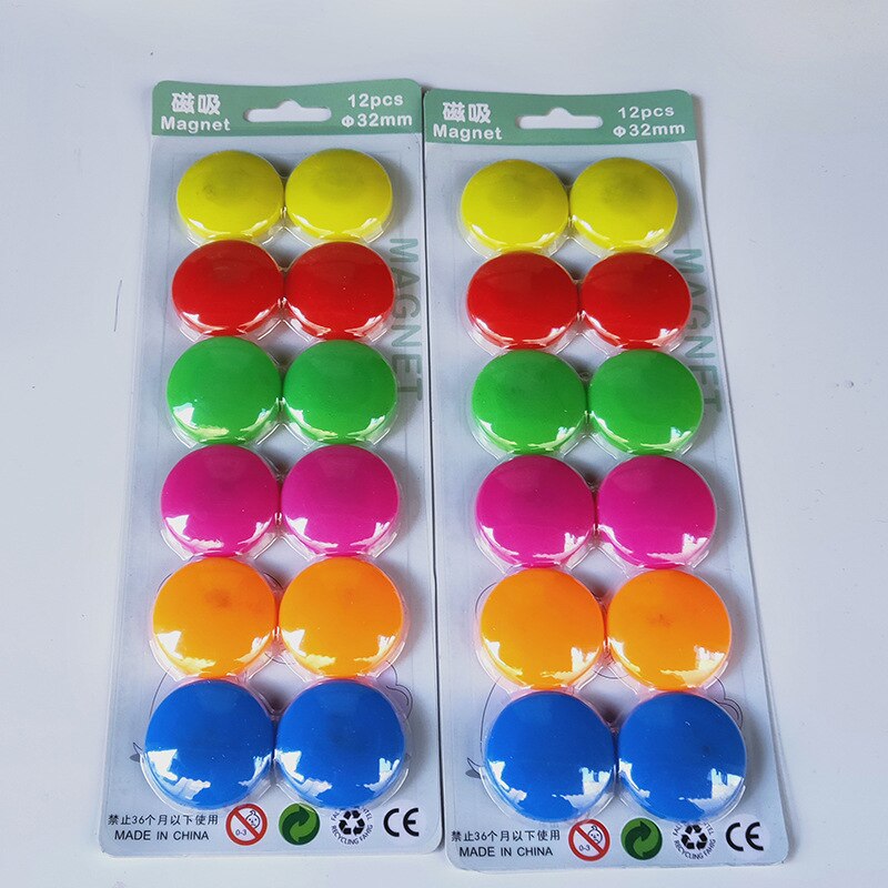 12 Colored Cork Notice Marker Board Magnetic Thumb Tacks Kawai Magnet Whiteboard Thumbtacks For White Bord Blackboard Fridge