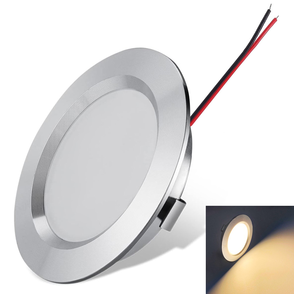 12V RV intérieur camping-car lecture toit lumières encastré LED plafonniers panneau camping-car RV plafonnier caravane bateau Downlights: Bleu profond / 4300k