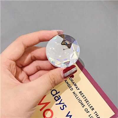 Golden Autumn Crystal Diamond Ring Grip Holder Universal Mobile Phone Holder for iPhone Airbag Battery Holder Phone Socket Stand: 6