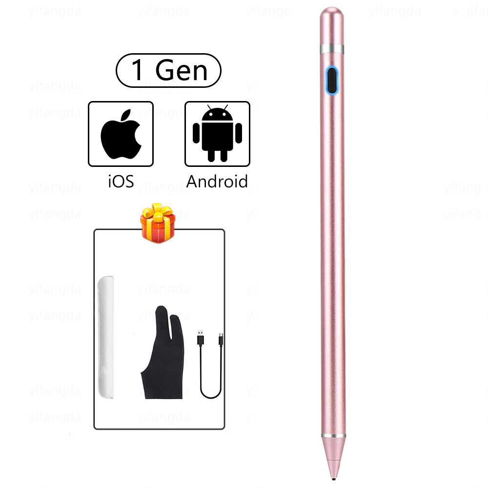 Stylet tactile universel pour téléphone portable, adaptable sur tablette, iOS, Android, Huawei, Samsung, Xiaomi, Apple, iPad: Rose gold 02