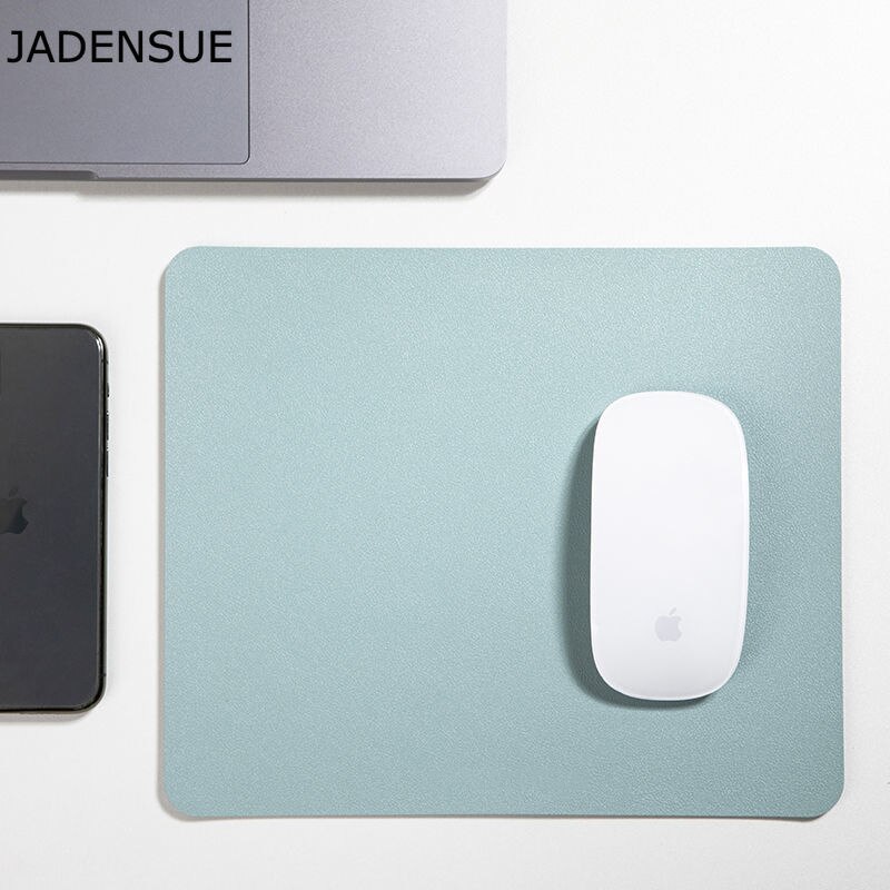 Lindo Mouse Pad de cuero de la PU de Color sólido Simple escritorio Mats impermeable de la Oficina alfombrilla de ratón para portátil Juegos de ordenador Deskpad