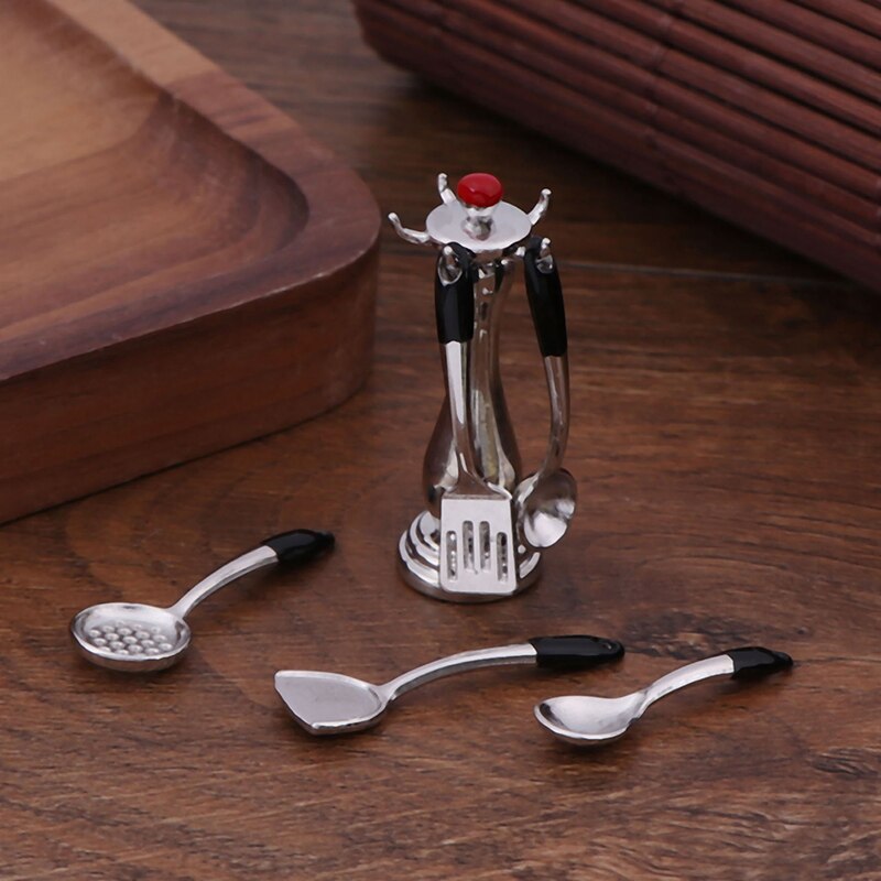 6 teile/satz Miniatur Mini Kochgeschirr Werkzeuge Halfter Miniaturen 1:12 Küche Puppenhaus Spielzeug DIY Puppenhaus Zubehör Bausatz