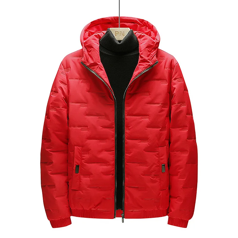 Chaqueta de algodón para hombre, abrigo ligero corto y grueso con capucha, ropa informal y moderna para invierno