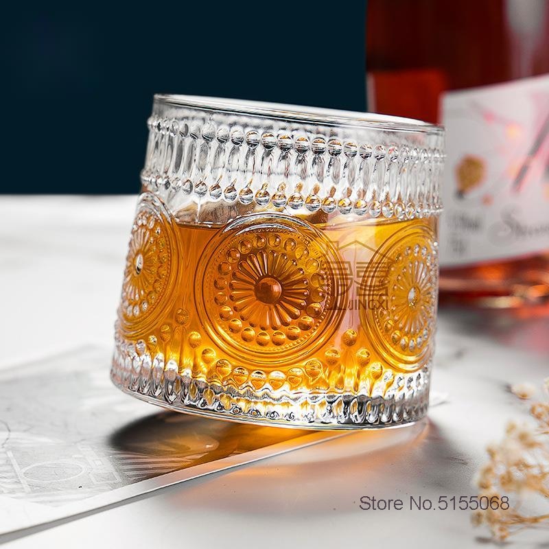 Copa de Whisky giratoria superior, juguetes de vaso, rocas de Whisky, Brandy, Snifter, copa de vino, girasol, artefacto de alivio de presión, vaso de cerveza divertido