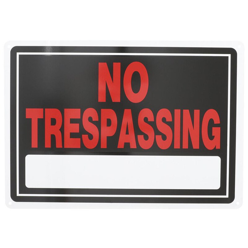 10"X14" SIGN,Home Hardware Signs, Letters & Numbers Signs: NO TRESPASSING