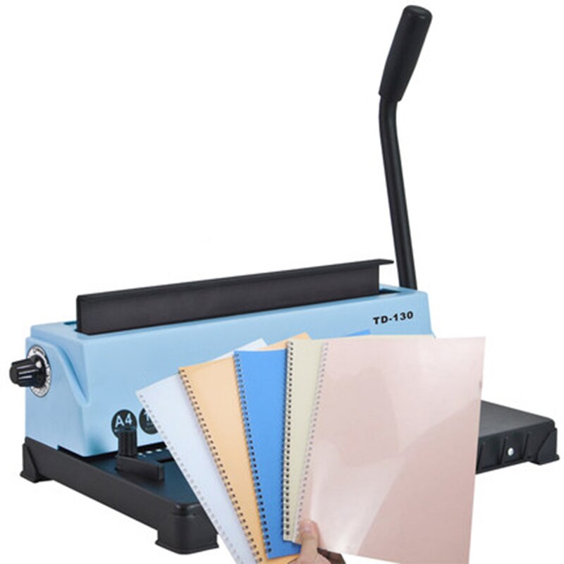 34 Square Hole Wire Binding Machine TD-130 Small Machine Big Capacity Books Binding Machine