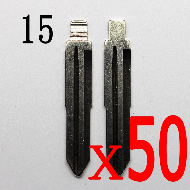 #15 Key For 2 in 1 LiShi For Hyundai Kia Teeth Blank Chevrolet Spark Buick Scale Shearing Remote Car Flip LeftKey Blade NO.15: 15Bx50