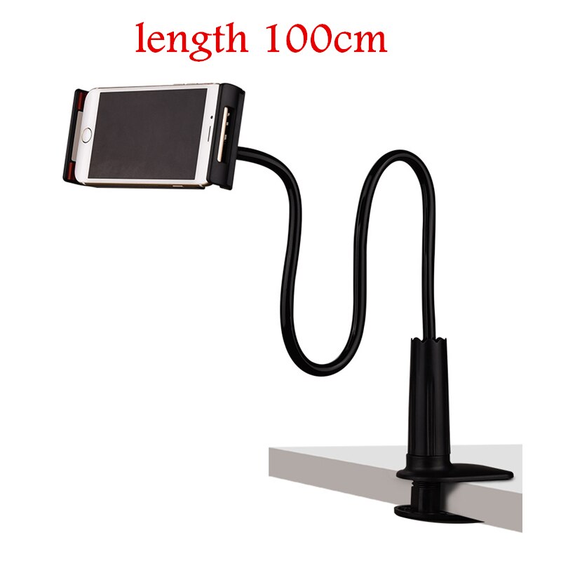 Flexible Desktop Phone Tablet Stand Holder 4-10.5 inch Support for iPad Air 2 iPad 9.7 Pro 10.5 Mini 2 3 4 Mount for iPhone: Black 100cm