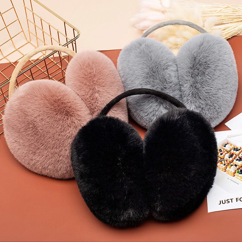 femelle en peluche adulte oreille cache-oreille hiver oreille muff mignon en peluche oreille muff