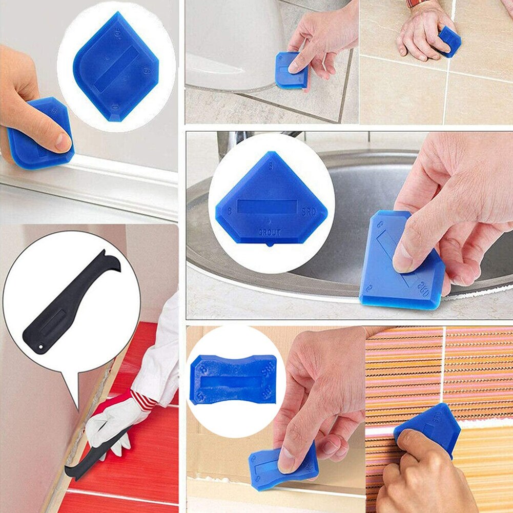 10Pcs Hand Caulking Tools Kit Caulk Remover Tools Silicone Sealant Finishing Tool Caulk Nozzle Applicator Finishing for Window