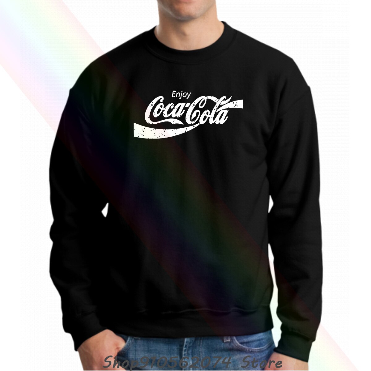 Crew Neck Tall Drink Coke Klassieke Zwarte Mens S S Om Mannen Crew Neck Hoodie Voor: M