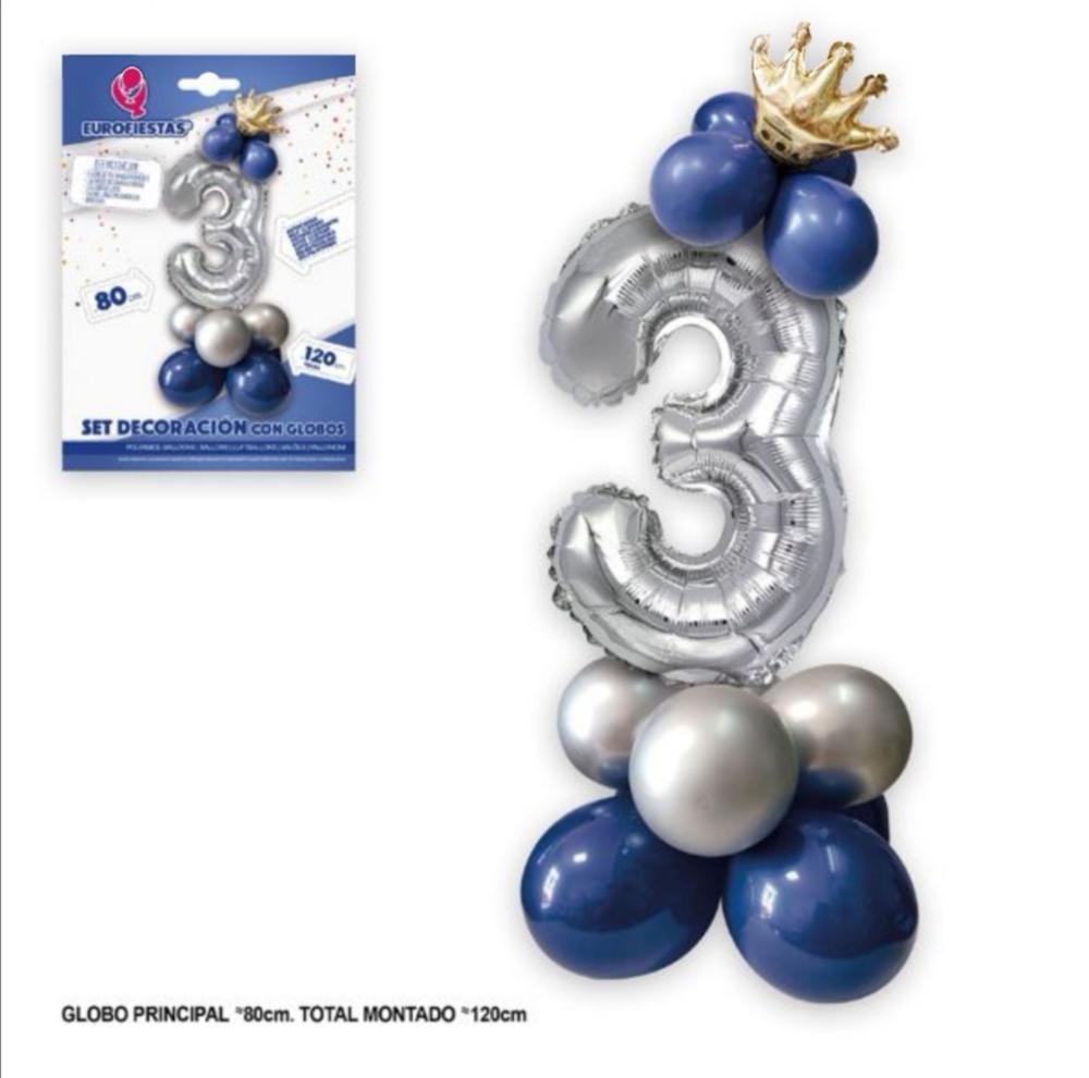 EUROFIESTA SET GLOBOS DE DECORACION NUMERO 3