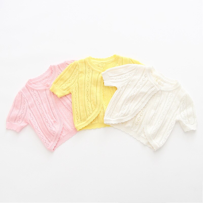 Sommer Neue Kinder Mädchen Hohl Knit Strickjacke Kurzarm Dünne Cape Jacke BB119
