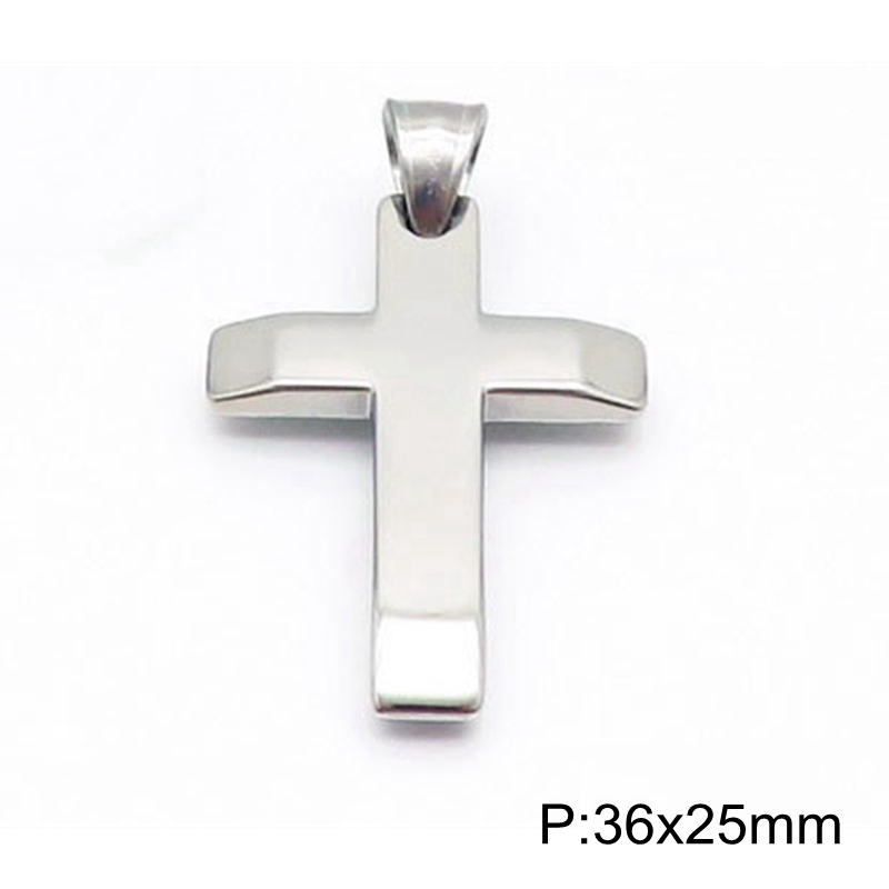 Cruz Pendant For Women Men Polished Stainless Steel Waterproof Simple Shiny Pendant Never Fade: Dark Gold