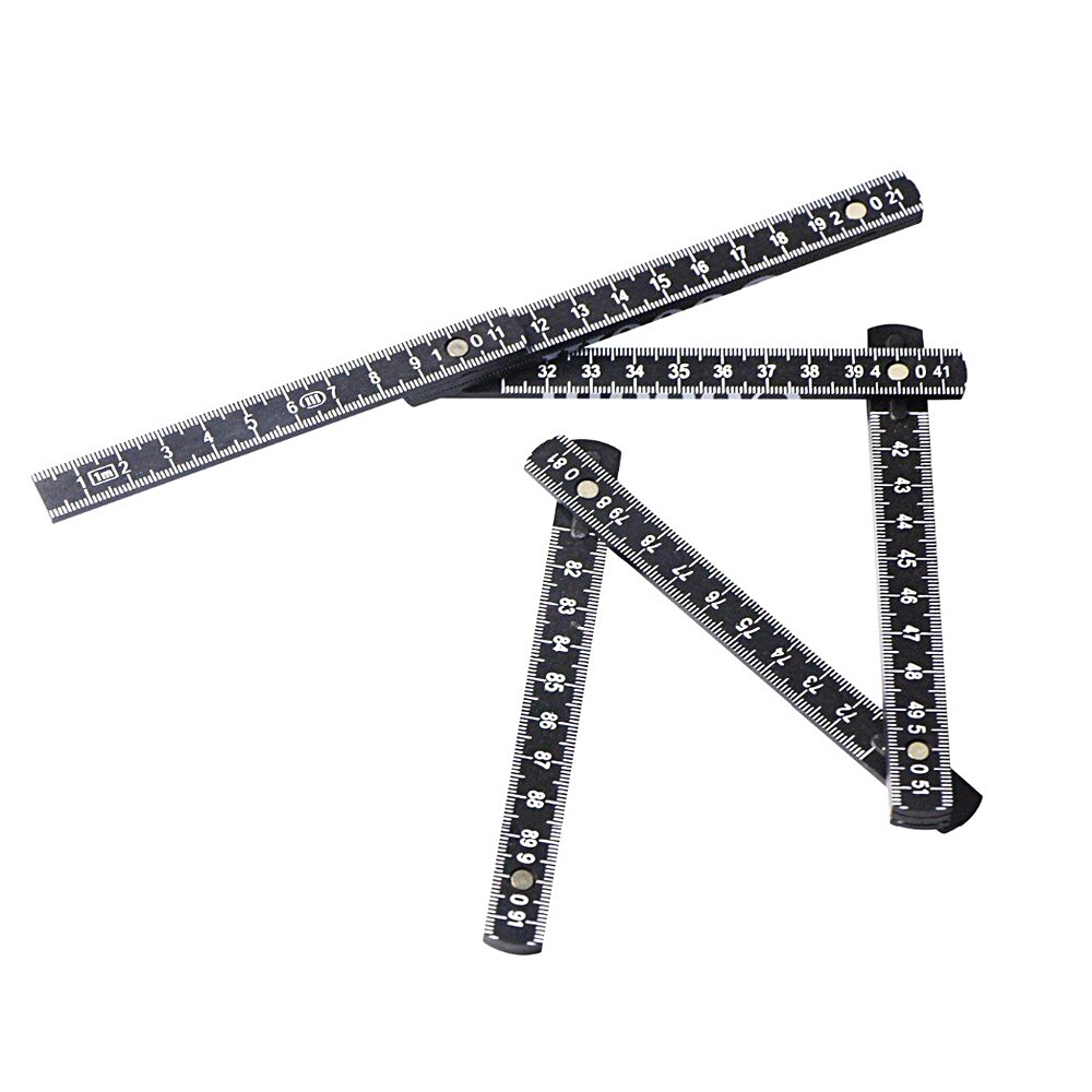 1M Folding Ruler Slide Ten-Parts Fold Up Rulers 3ft Versatile Inside Reading Carpenters Ruler Education Meter Measuring Tool