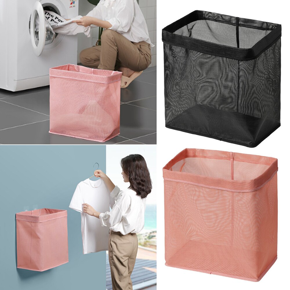 Portable Wall Hanging Laundry Basket Underwear Socks Barrel Bucket Clothing Storage Bag Foldable Bathroom Laundry Organizer