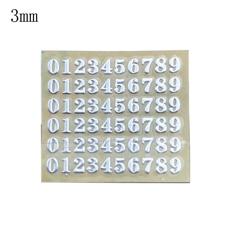 1/5/6Pcs 1/3/4/9mm litery alfabetu numery Chunky Glitter żywica epoksydowa dekoracyjne naklejki: 11JJ102399-6
