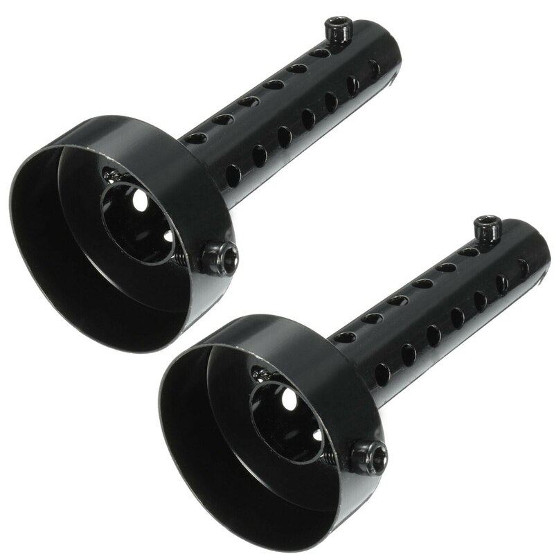 2Pcs 60mm Universal Motorcycle Exhaust Can Muffler Baffle DB Killer Muffler: Default Title