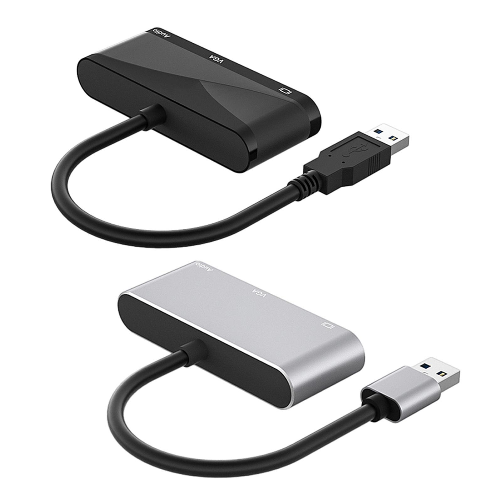 USB 3.0 to VGA Adapter 1080P Multi-Display with Audio Output Audio Video Converter for PC