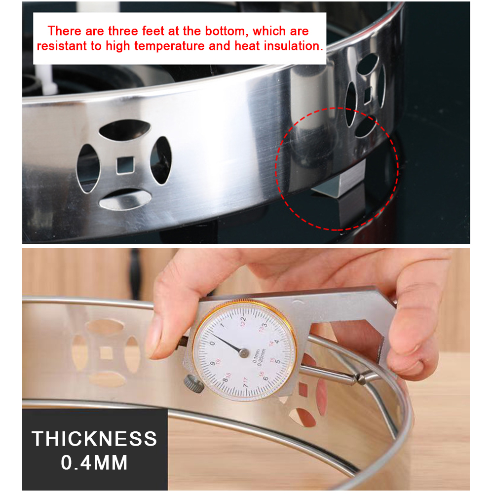 Windproof Home Stable Outdoor Camping Gas Stove Windshield Kitchen Tool Smooth Stainless Steel Gather Fire Cooker Bracket Hood