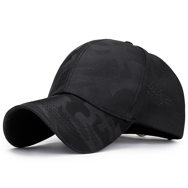 Quick Dry Sport Hoed Lichtgewicht Ademend Ongestructureerde Zachte Run Cap Mannen Vrouwen Unisex Ballcap: Black